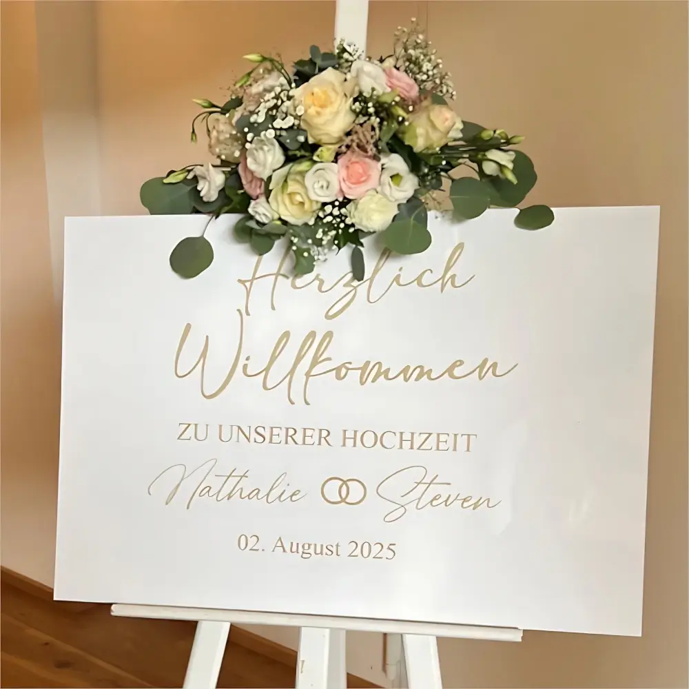 Weiße Acrylplatte, 50×70