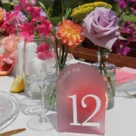 Tischnummer, rosa Acrylglas